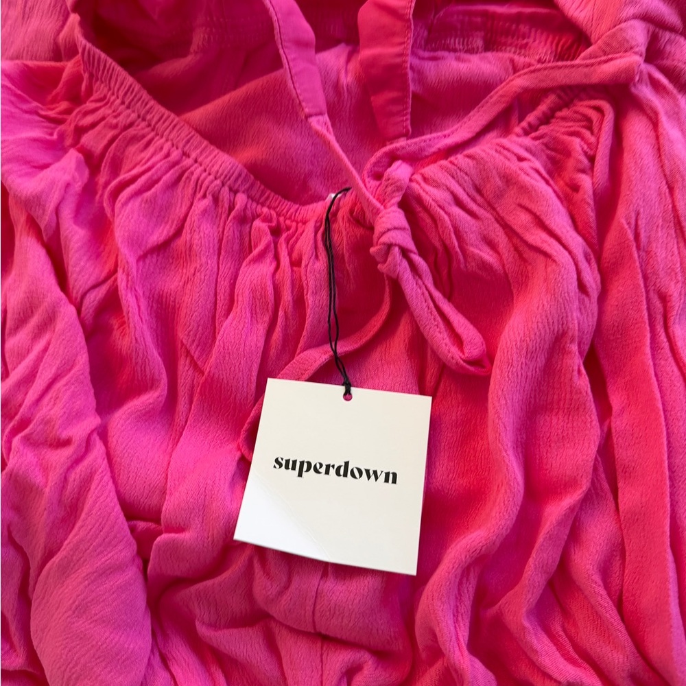 Superdown Fuchsia Ruffle Dress - Picture 3 of 5